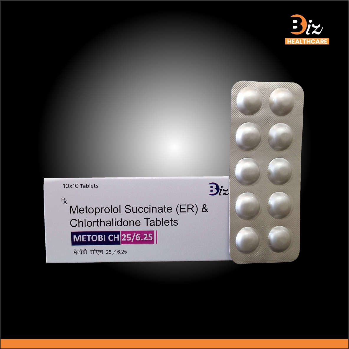 Metoprolol Succinate 25mg ER   Chlorthalidone 6.25mg