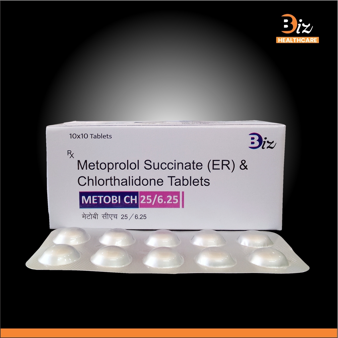 Metoprolol Succinate 25mg ER   Chlorthalidone 6.25mg