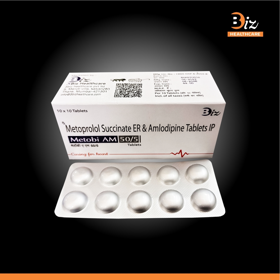 Metoprolol Succinate 50mgER   Amlodipine 5mg