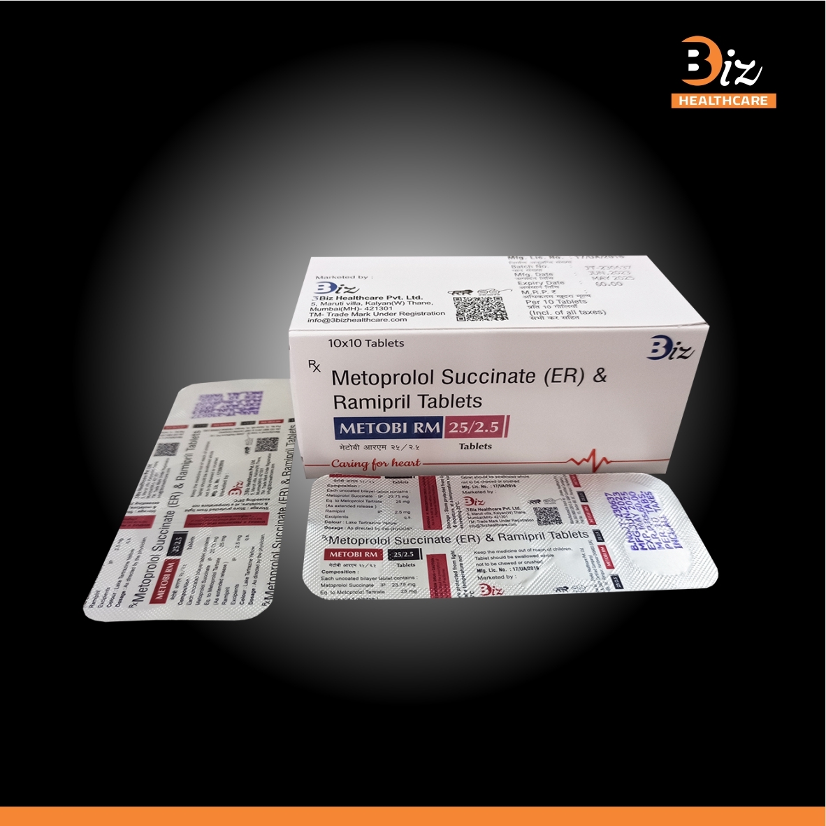 Metoprolol Succinate 25mg  Ramipril 2.5mg