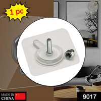ADHESIVE SCREW WALL HOOK USED IN ALL KINDS OF PLACES INCLUDING HOUSEHOLD AND OFFICES FOR HANGING AND HOLDING STUFFS ETC (9017)