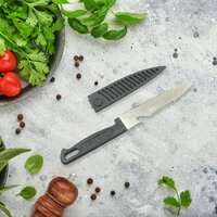 PREMIUM PLASTIC CHOPPING BOARD AND STEEL KNIFE VEGETABLE CHOPPING BOARD WITH KNIFE CUTTING BOARD FOR KITCHEN (5813)
