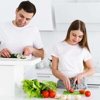 PREMIUM PLASTIC CHOPPING BOARD AND STEEL KNIFE VEGETABLE CHOPPING BOARD WITH KNIFE CUTTING BOARD FOR KITCHEN (5813)