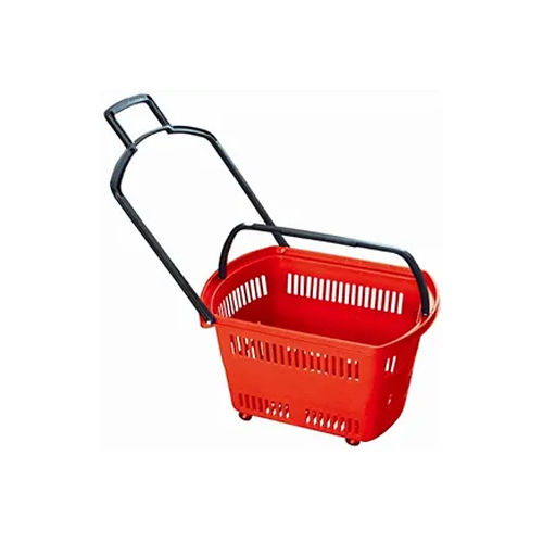 Red Industrial Shopping Basket