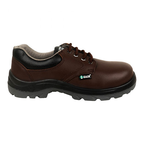 Zain Zm 05 Brown Safety Shoe With Double Density Pu Sole