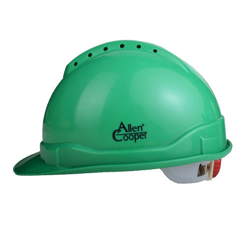 Green Allen Cooper Safety Helmet Shell With Ventilation