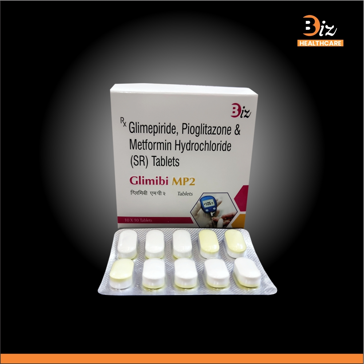 Glimepiride 2mg Metformin 500mg Pioglitazone  15mg