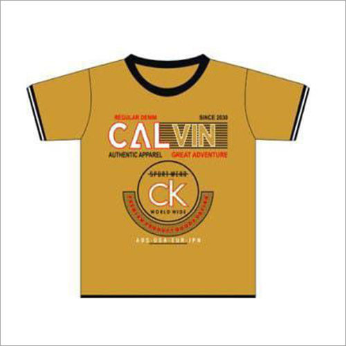 Yellow Round Neck T Shirt Age Group: Kids