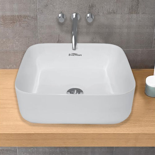 White Mes Table Top Wash Basin