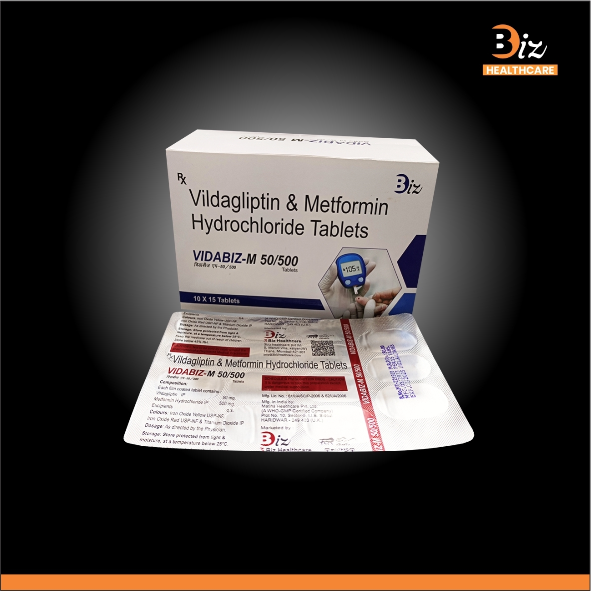 Vildagliptin 50mg  Metformin 500mg