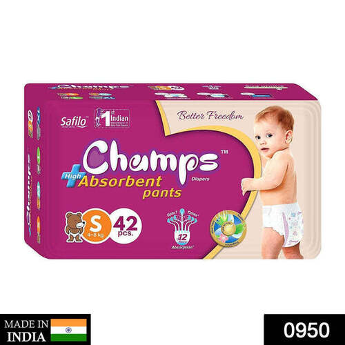 Premium Champs High Absorbent Pant Style Diaper Small Size 42 Pieces (0950)