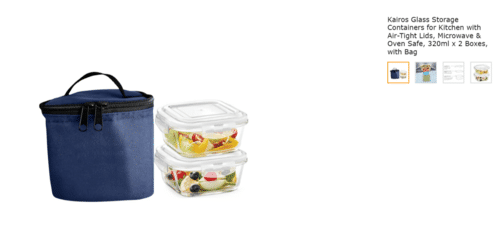 Kairos Glass Storage Containers for Kitchen with Air-Tight Lids
