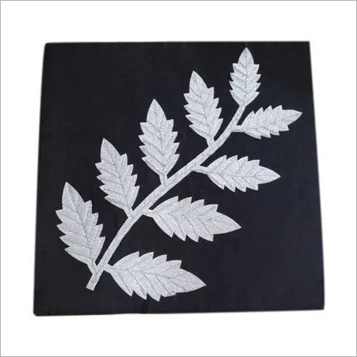 100% Cotton China Leaf Embroidered Cushion Cover