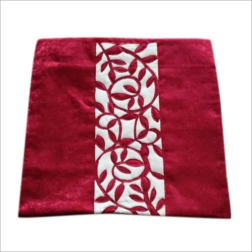 100% Cotton Red Laser Cutting Embroidery Cushion Cover