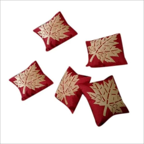 Chinar Leaf Patch Work Cushion Cover