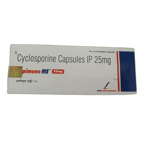 25Mg Cyclosporine Softgel Capsules General Medicines