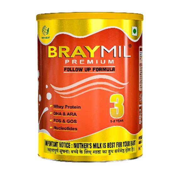 BRAYMIL PREMIUM 3 Follow Up Formula Stage -3 - 400 gm ( 12 Months Onwards)