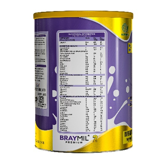 BRAYMIL PREMIUM  2 Follow Up Formula Stage -2  - 400 gm ( From 6 to 12 months)