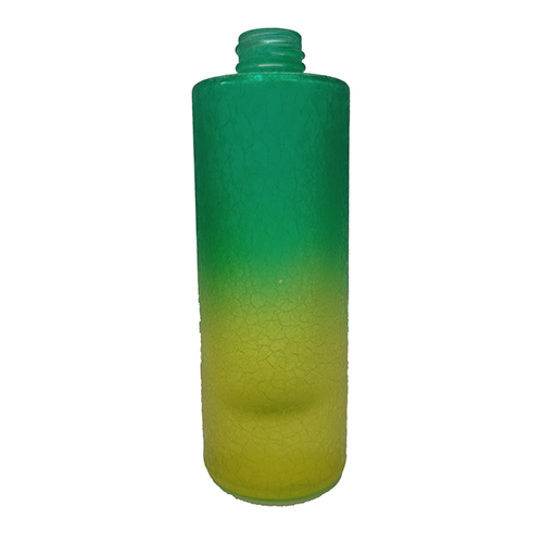 Crystal Matt Double Tone Green And Yellow Perfume Bottle Coating Services - Color: Different Available