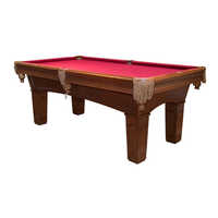 Pool Table - Wooden Design | Easy Installation, 5-year Warranty, Ideal For Games Parks, 2 Player Capacity, Perfect For Adults