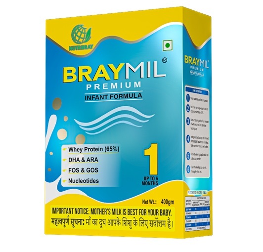 BRAYMIL PREMIUM 1 INFANT FORMULA  Stage -1 ( 0 to 6 Months) - BIB Pack