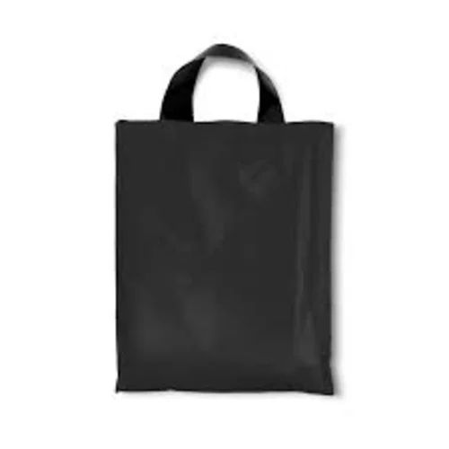 D Cut Black Non Woven Carry Bag - Style: With Handle