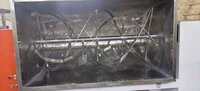 Ribbon Mixer - Mild Steel, 30x15x30 Cm | 10kg Capacity, Manual Operation, U-type Tank Design, Silver And Black Finish, One Year Warranty