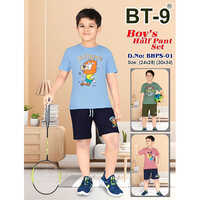 Boys Black Half Pant Set Age Group: Kids