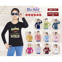 Girls Casual Top - 100% Cotton, Various Sizes, Printed Pattern, Lightweight and Breathable for Summer Wear, Soft and Comfortable Fabric