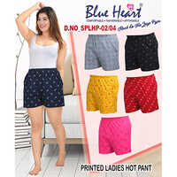 Ladies Printed Hot Pant - Cotton Material | Breathable Washable Double Pockets Summer Fashion for Girls in Various Colors and Prints