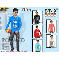 Mens Printed T-Shirt - Cotton Fabric, Long Sleeve, Polo Collar | Various Colors and Prints, Perfect Fit for Casual and Formal Occasions