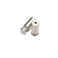 Stainless Steel Glass Stud - Aluminum Material, Available Sizes 3/4" To 6", Silver Color, Designed For Door Fitting With Stainless Steel Screen Netting