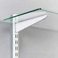 Ms Double Channel Bracket - Mild Steel, 1.5 Mm Thickness, White Powder Coated, Rust Proof, Wall Mountable, Holds 50 Kg Per Bracket