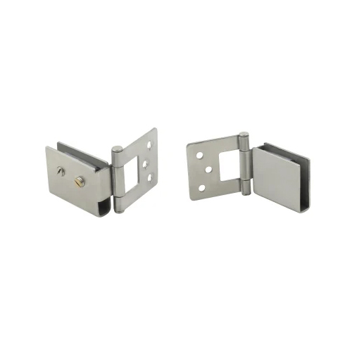 2 Inch Glass To Wall Hinges - Aluminum & Stainless Steel Silver Color 270 Degree Opening Angle Suitable for Door Applications 200 Sets Minimum Order