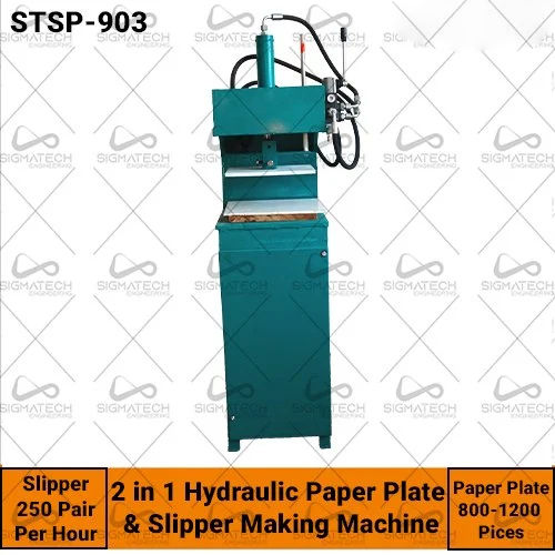 Slipper And Paper Plate Making Machine Business - Color: Green