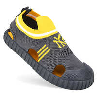 Kids Krazy-5 7x11 Dark Grey Sandal - Pu Upper, Eva Outsole, Fancy Flat Heel | Versatile For Casual & Formal Occasions, Breathable Comfort, Warranty Included