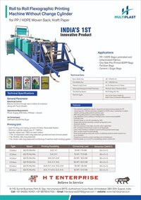 Roll to Roll Printing Machine Without Change Cylinder 3 Color