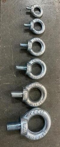 Eye Screw Bolt - M10 Diameter, 62 X 36 X 25 Mm | Powder Coated, Grade G80, Strong And Durable For Industrial Lifting Use