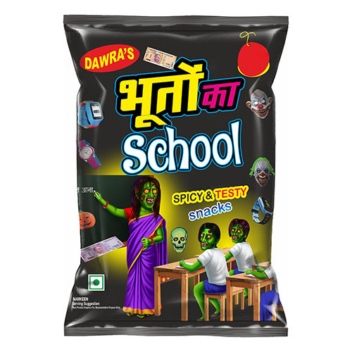 Black Bhoot School Snacks Packaging Pouch