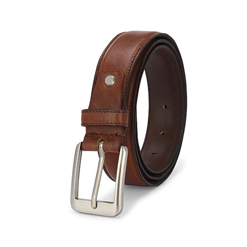 XGEORGIANS Genuine Leather Profile Belt for Men Dark Brown Colour