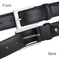 XGEORGIANS Genuine Leather Profile Belt for Men Black Colour