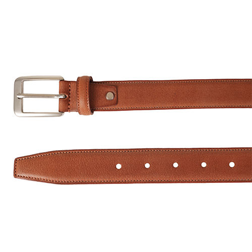 XGEORGIANS Genuine Leather Profile Belt for Men Tan Colour