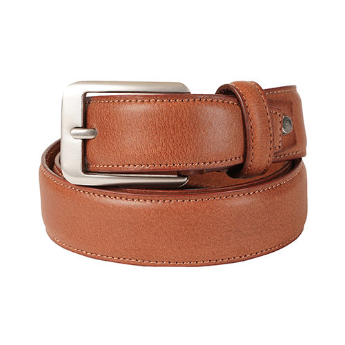 XGEORGIANS Genuine Leather Profile Belt for Men Tan Colour