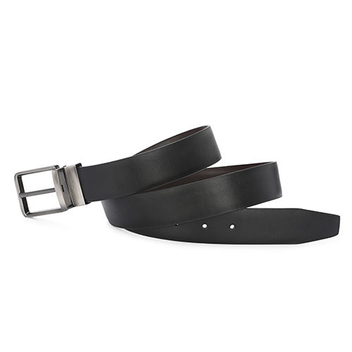 XGEORGIANS Genuine Leather Reversible Belt Black  Brown