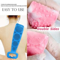 LOW QUALITY BATH BODY BRUSH TOWEL ECO-FRIENDLY BACK SCRUBBER SHOWER BRUSH SILICONE BATH BODY BRUSH TOWEL BODY CLEANING BATHROOM SHOWER STRAP (1302B)