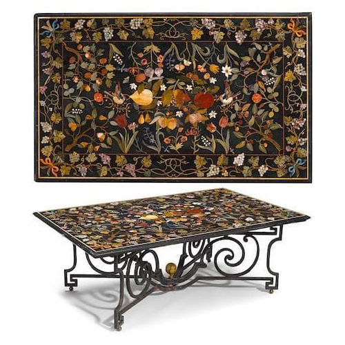 Semi Precious Stone Inlay Table