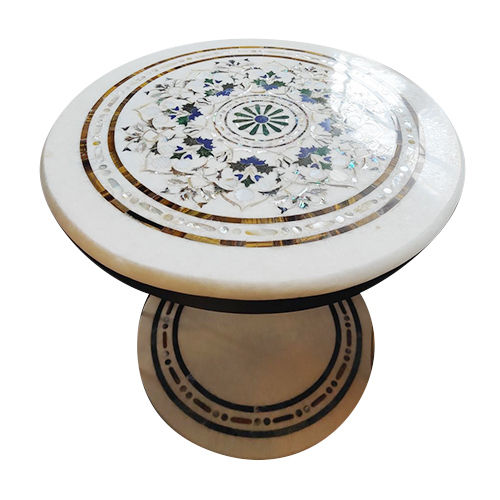 Round Inlay Table Home Furniture