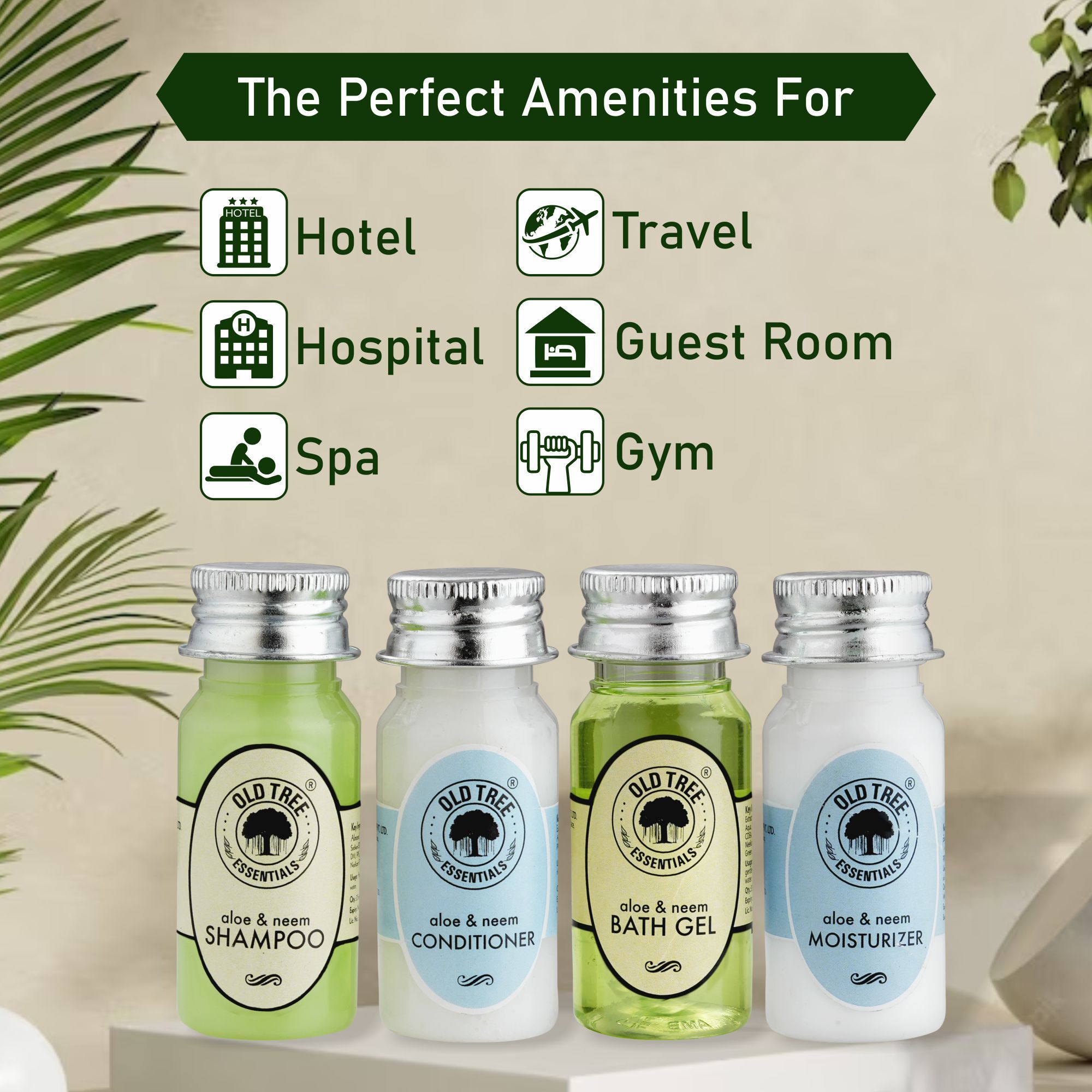 Hotel Toiletries Aloe Vera And Neem 35ml Combo Old Tree