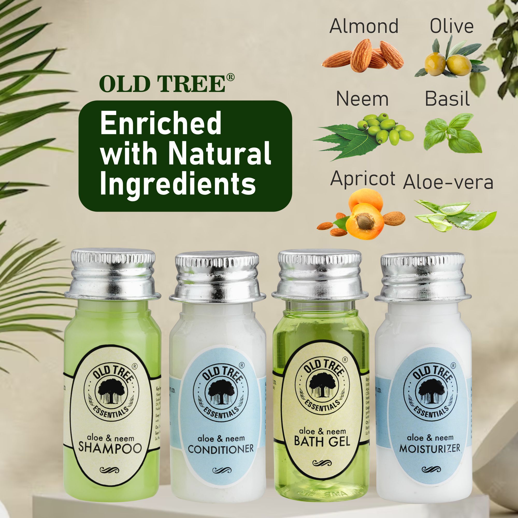 Hotel Toiletries Aloe Vera And Neem 35ml Combo Old Tree