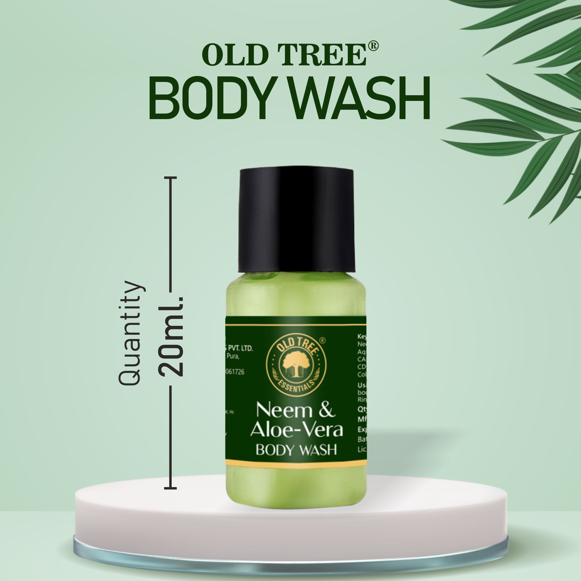 Hotel Toiletries Aloe-Vera and Neem 30ml. Old Tree